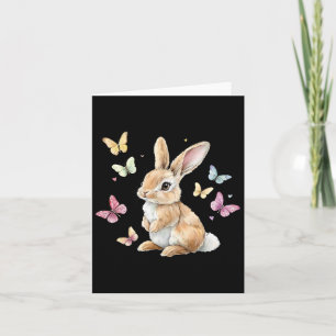 Niedlich Osterhase Butterfly Karte