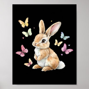 Niedlich Osterhase Butterfly Poster