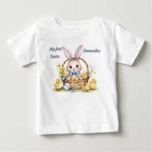 Niedlich Osterhase & Chicks. Erste Ostern. bearbei Baby T-shirt