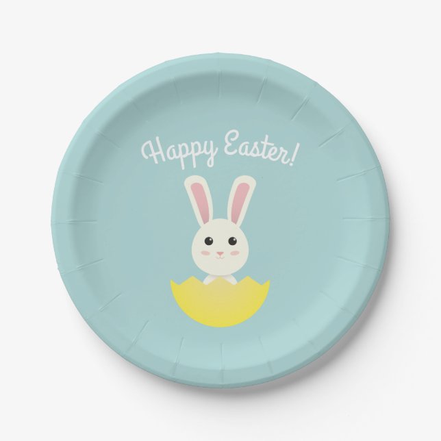Niedlich Osterhase I Pappteller (Vorderseite)