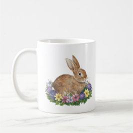 Niedlich Osterhase mit Blume Kaffeetasse