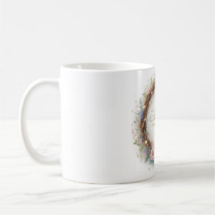 Niedlich Osterhase mit Blumenkranz Kleinkind T-shi Kaffeetasse