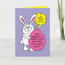 Niedlich Osterhase Osterhase Eggeruch für Kinder Karte