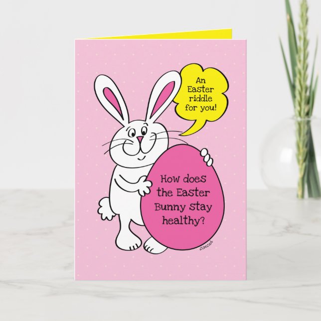 Niedlich Osterhase Osterhase für Kinder Karte (Vorderseite)
