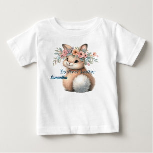 Niedlich Osterhase Ostern bearbeitbar Baby T-shirt
