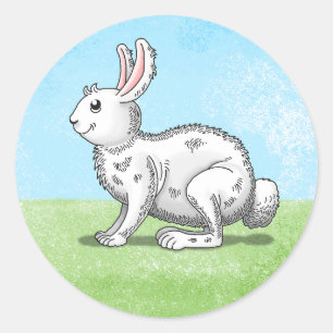 Niedlich Osterhase Runder Aufkleber