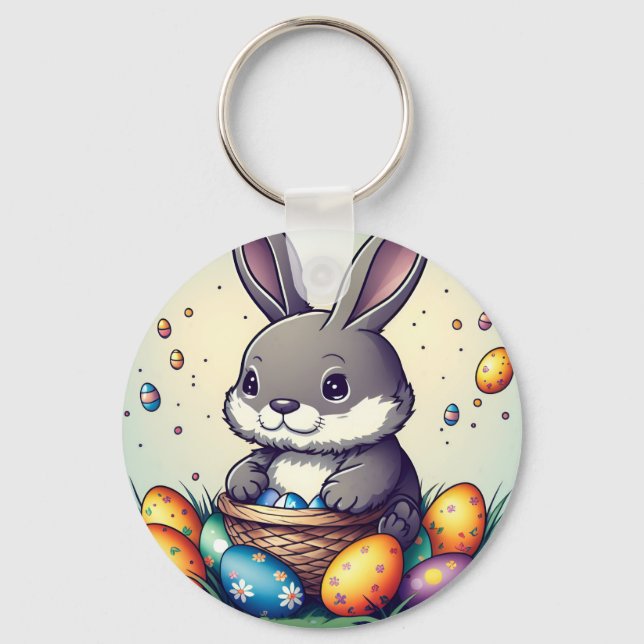 Niedlich Osterhase Schlüsselanhänger (Vorderseite)