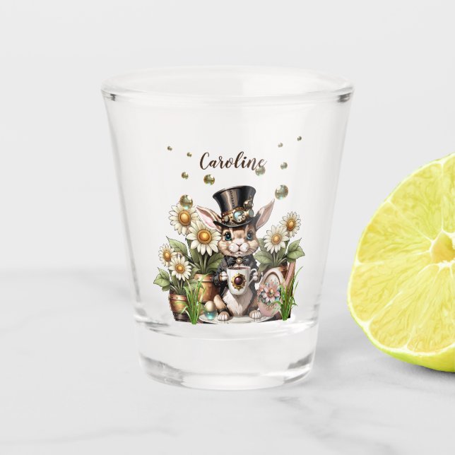 Niedlich Osterhase. Schnapsglas (Vorderseite)