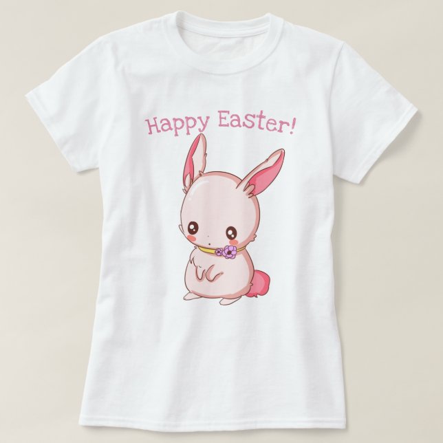 Niedlich Osterhase T-Shirt (Design vorne)