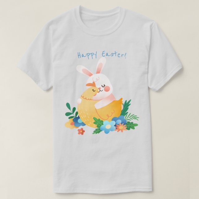 Niedlich Osterhase T-Shirt (Design vorne)