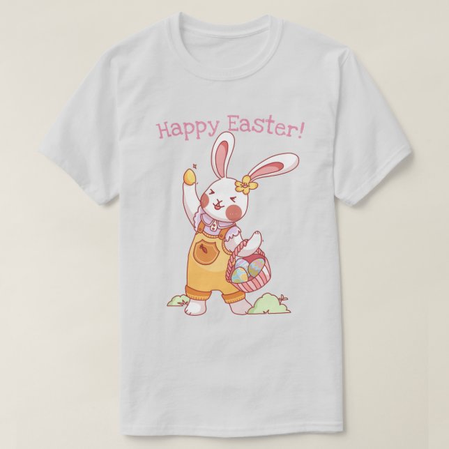 Niedlich Osterhase T-Shirt (Design vorne)