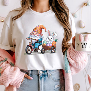 Niedlich Osterhasen & Gnome Shirt, Bunny & Tricycl T-Shirt