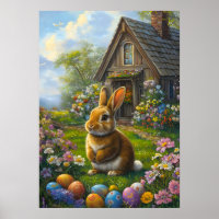 Niedlich Osterhasen-Poster
