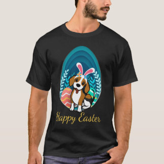 Niedlich Ostern Beagle Happy T-Shirt