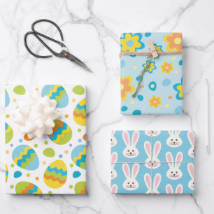 Niedlich Ostern Blume Geschenkpapier Set