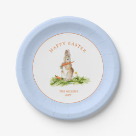 Niedlich Ostern Bunny Blue & White Pappteller