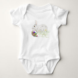 Niedlich Ostern Bunny Colorful Ostereier Baby Strampler