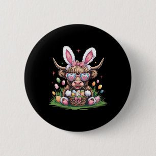Niedlich Ostern Bunny Cow Design Cow Lover Funny Button