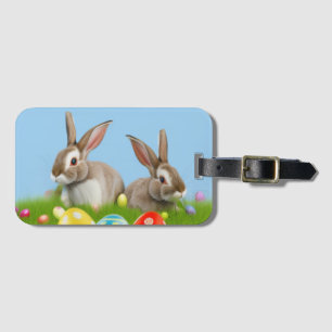 Niedlich Ostern-Bunnyum für eine positive Stimmung Gepäckanhänger