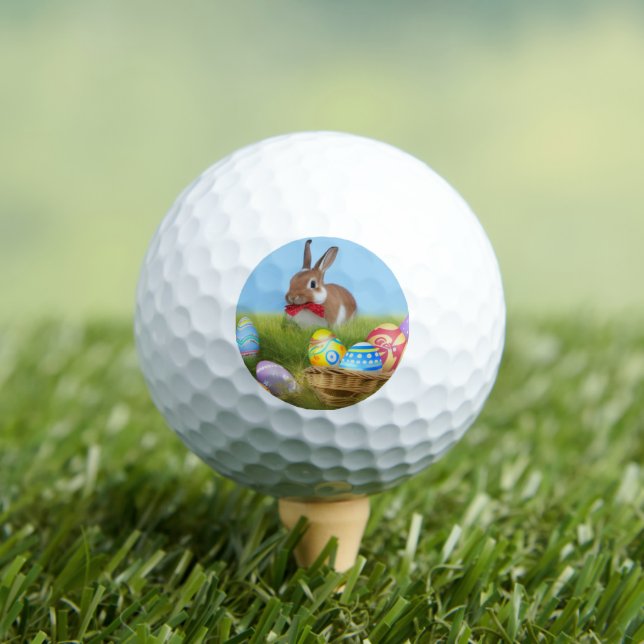 Niedlich Ostern-Bunnyum für eine positive Stimmung Golfball (Insitu T-Shirt)