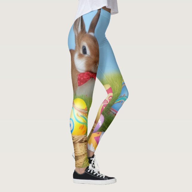 Niedlich Ostern-Bunnyum für eine positive Stimmung Leggings (Rechts)
