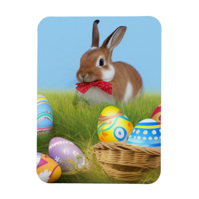 Niedlich Ostern-Bunnyum für eine positive Stimmung Magnet (Vertikal)