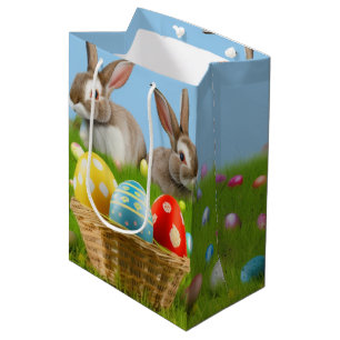 Niedlich Ostern-Bunnyum für eine positive Stimmung Mittlere Geschenktüte