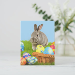 Niedlich Ostern Bunnyum für eine positive Stimmung Postkarte