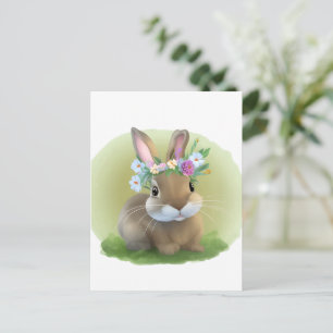 Niedlich Ostern-Bunnyum für eine positive Stimmung Postkarte