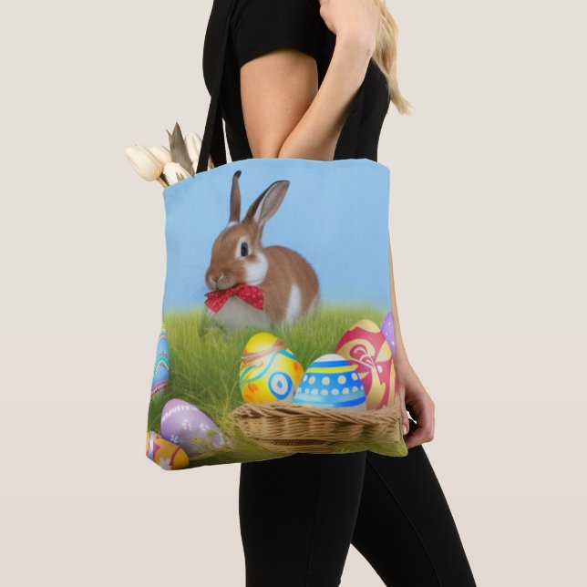 Niedlich Ostern-Bunnyum für eine positive Stimmung Tasche (Von Nahem)