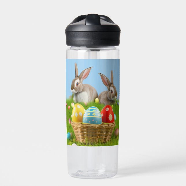 Niedlich Ostern-Bunnyum für eine positive Stimmung Trinkflasche (Vorderseite)