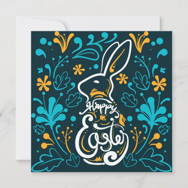 Niedlich Ostern Einladung (Vorderseite)
