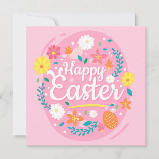 Niedlich Ostern Einladung (Vorderseite)