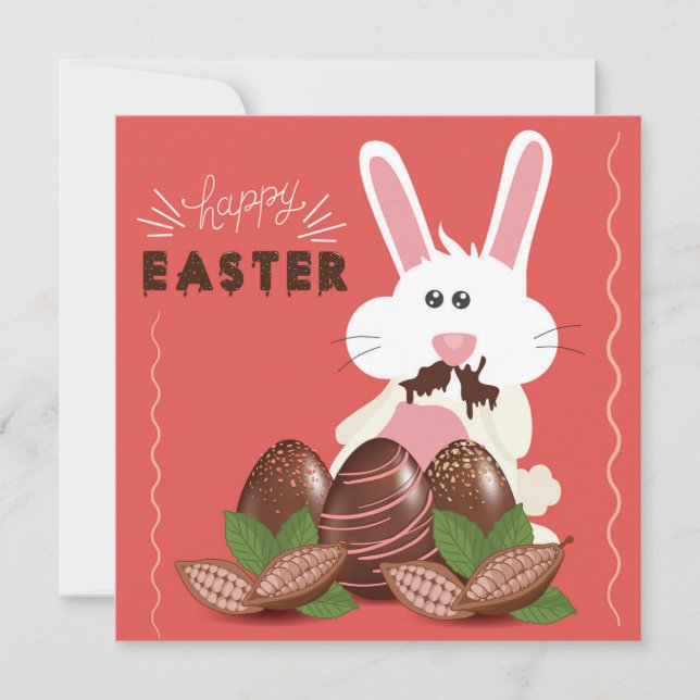 Niedlich Ostern Einladung (Vorderseite)