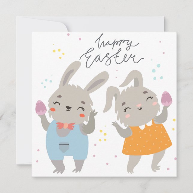 Niedlich Ostern Feiertagskarte (Vorderseite)