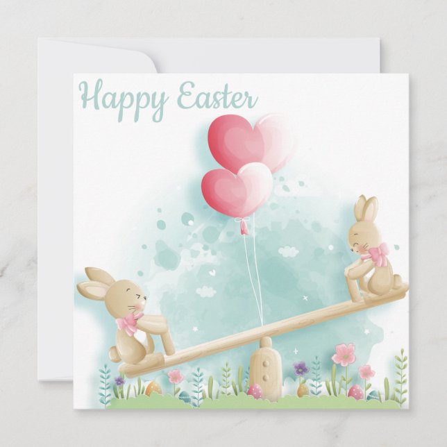 Niedlich Ostern Feiertagskarte (Vorderseite)
