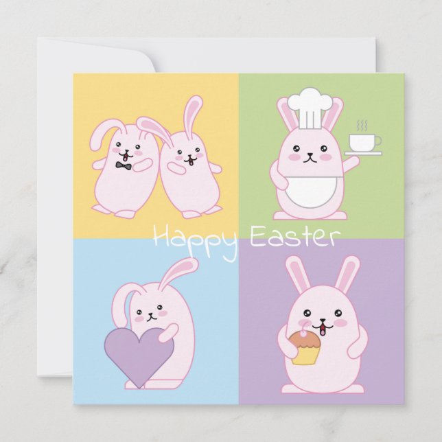 Niedlich Ostern Feiertagskarte (Vorderseite)
