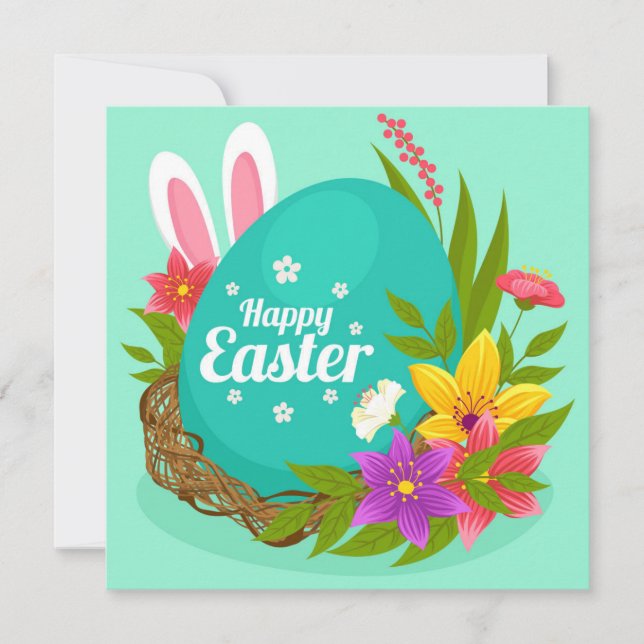 Niedlich Ostern Feiertagskarte (Vorderseite)