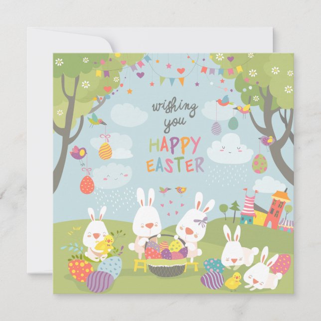 Niedlich Ostern Feiertagskarte (Vorderseite)