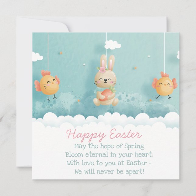 Niedlich Ostern Feiertagskarte (Vorderseite)