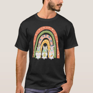 Niedlich Ostern Gnome Bunny Oars Osterrainbogen Hu T-Shirt