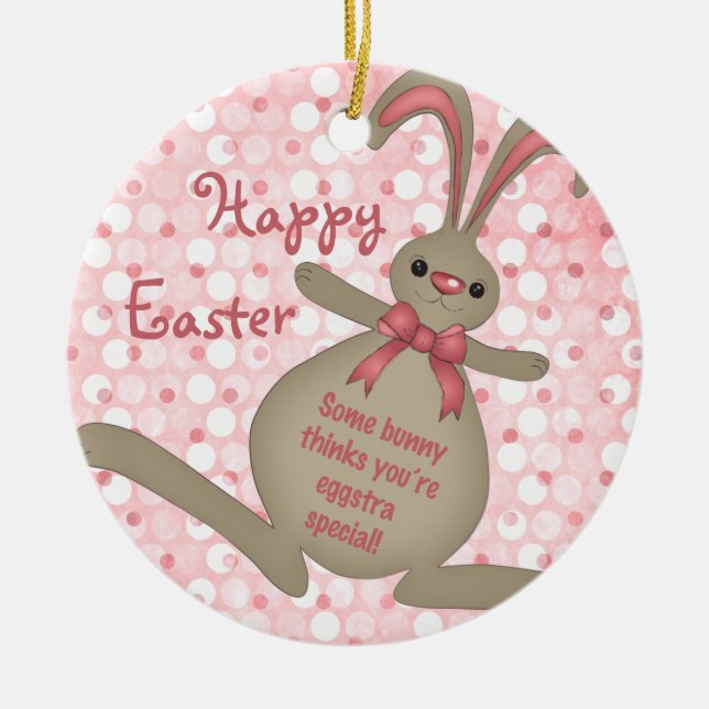 Niedlich Ostern Kaninchen Osterhase Ornament (Vorne)