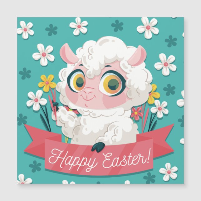 Niedlich Ostern Magnetkarte (Vorderseite)