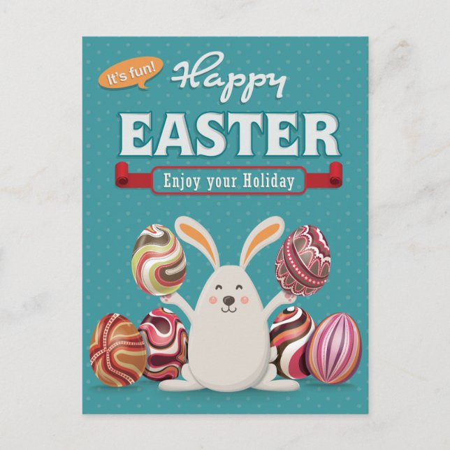 Niedlich Ostern Postkarte (Vorderseite)