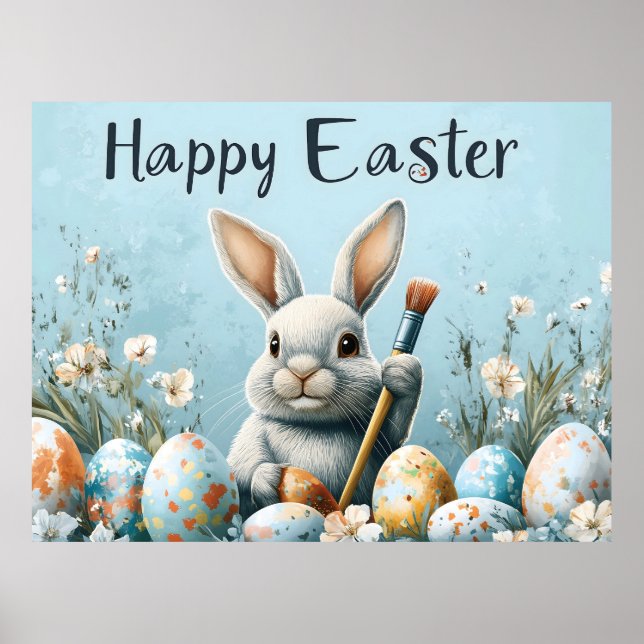 Niedlich Ostern Sonnenanbeter: Springtime Art Poster (Vorne)