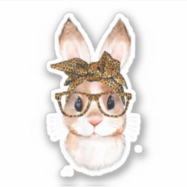 Niedlich Ostern Sonnige Mama Osterleopard Jahr des Aufkleber