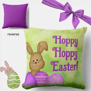 Niedlich Ostern Sonniger Frühling Farbe Grün Lila Kissen