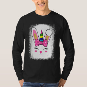 Niedlich Ostern Sonniges Einhorngesicht Bunnicorn T-Shirt