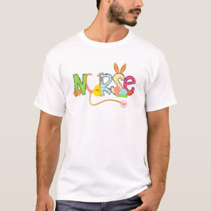 Niedlich Osternurse Bunny Oars Happy Ostereier Aus T-Shirt