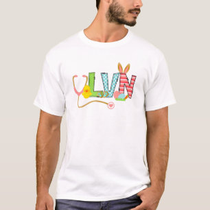 Niedlich Osternurse RN LVN Bunny Ears Happy Osterf T-Shirt